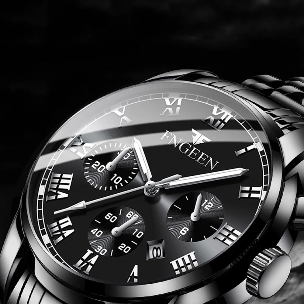 FNGEEN Relojes Hombre часы мужские модные спортивные кварцевые наручные Роскошные деловые