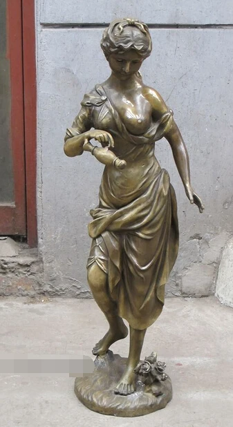 JP S1150 31 &quotЗападная ХУДОЖЕСТВЕННАЯ бронзовая скульптура статуя Топлесс