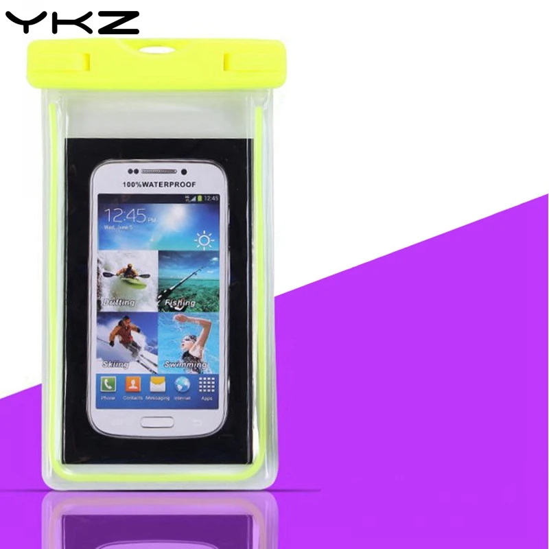 YKZ Waterproof Bag With Luminous Underwater Pouch Phone Case For iPhone X 8 Plus 7 7P 6 6s Samsung Galaxy S8 S7 Note8 Y35 | Мобильные