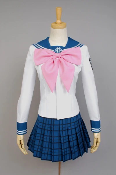 

Школьная форма DanganRonpa Sayaka Maizono для девочек, топ, юбка, носки, галстук-бабочка, аниме, косплей-костюмы для Хэллоуина для женщин