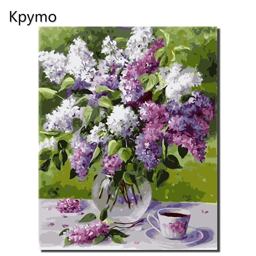 VA-0321 Kpymo DIY картина маслом в рамке по номерам цветы картины холст живопись для гостиной стены Искусство домашний декор VA-0302 - Цвет: VA-0321