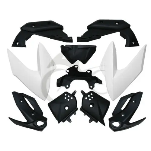 White МОТОЦИКЛ ABS пластик набор Обтекатель тела работа для Yamaha XJ6 2009-2012 2010 2011 белый/черный/синий/темно-зеленый/красный - Цвет: White