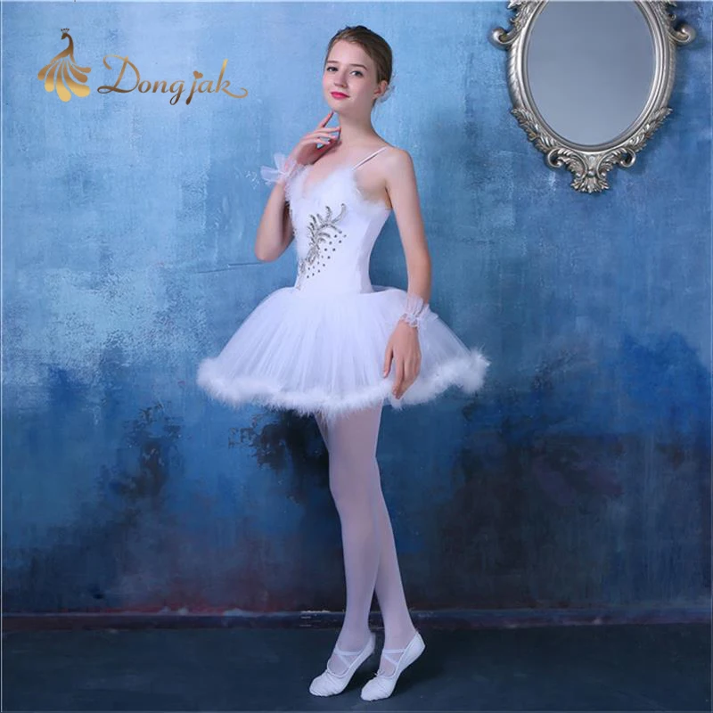 Новая танцевальная одежда для взрослых, танцевальная балетная юбка, одежда, боди, юбка, белая юбка-пачка, костюм маленького лебедя, танцевал... от AliExpress RU&CIS NEW