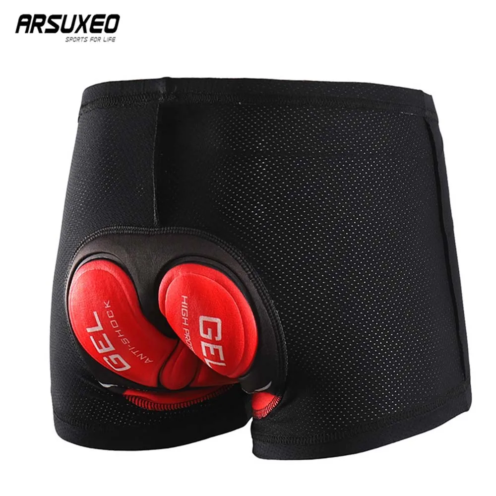 

ARSUXEO Men Women Cycling Underwear 3D Gel Pad Cycling Shorts Quick Dry Bicycle Underwear MTB Mountain Bike shorts Breathable