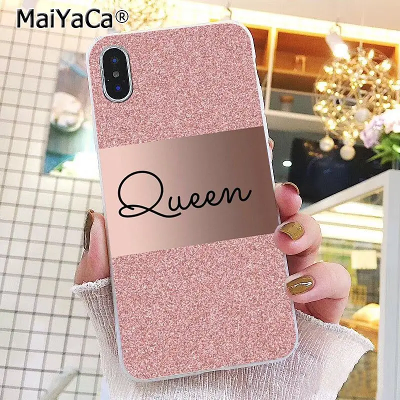 A16 Чехол для телефона MaiYaCa с золотыми розовыми блестками для iphone 11 Pro 11Pro Max 8 7 6 6S Plus 5 5S SE XR X XS MAX - Цвет: A16