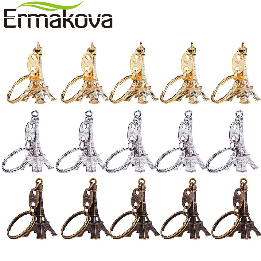 Ермакова 15 шт./компл. 3D брелок «Эйфелева башня» Французский сувенир брелок башня Статуэтка брелок вечерние украшения брелок подарок