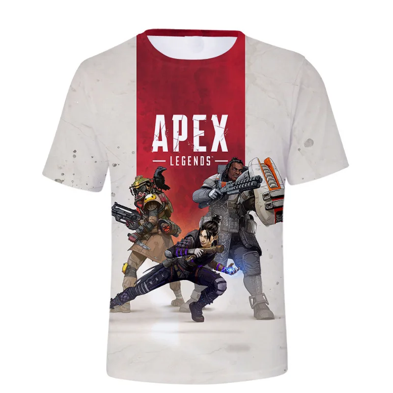 Горячая Apex легенды Костюмы для косплея 3D футболка с круглым вырезом и принтом Для