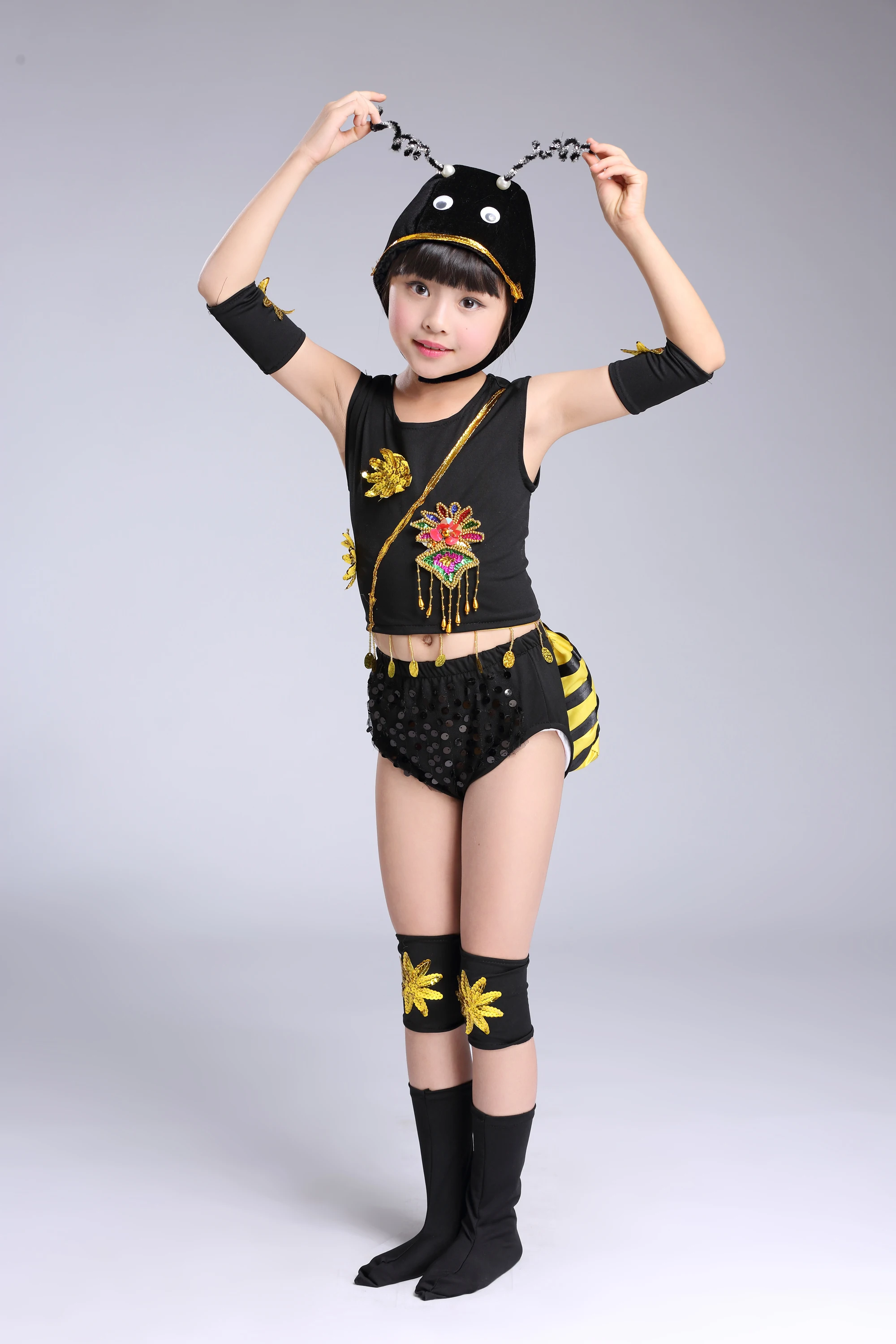 Детский костюм для косплея вечевечерние НКИ на Хэллоуин детей желтый черный в