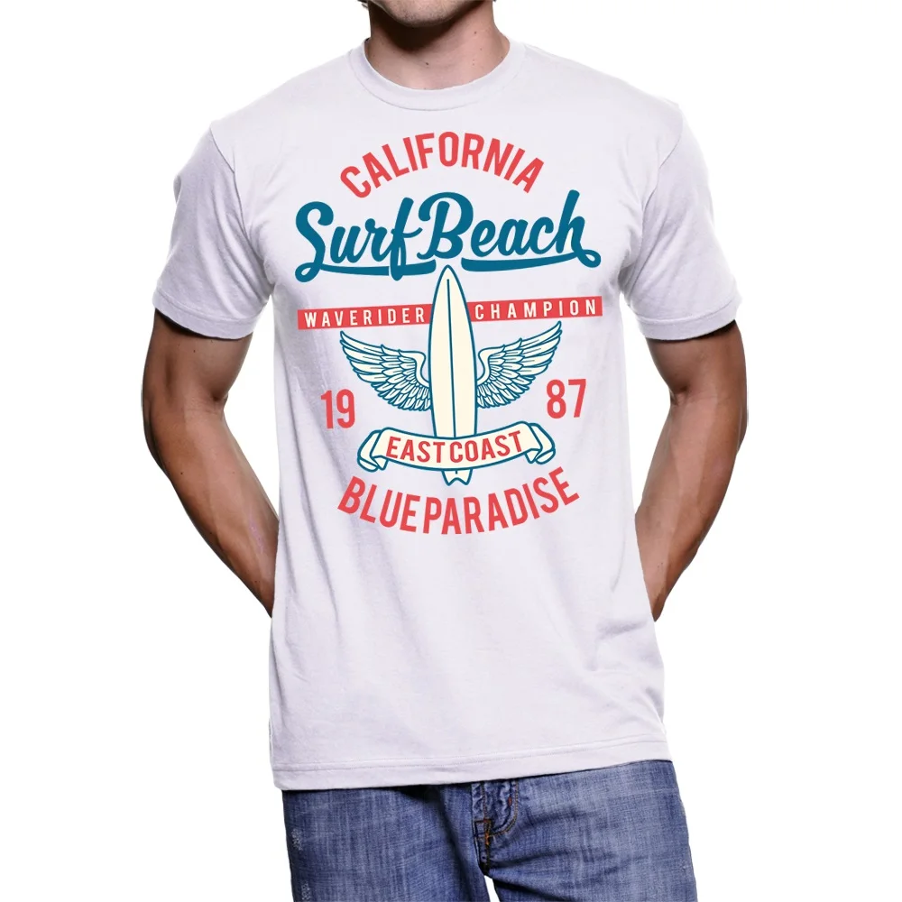 

New 2019 Cotton Short-Sleeve T-Shirt T - SHIRT UOMO SURF BEACH