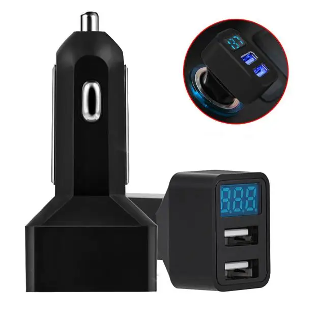 Kongyide черный 4 в 1 двойной USB Автомобильное зарядное устройство адаптер напряжение