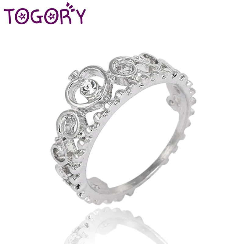 TOGORY, модное Фирменное кольцо с бантом, складываемое, микро кольцо, CZ, кольцо на палец для женщин, лучший подарок, ювелирное изделие - Цвет основного камня: R5
