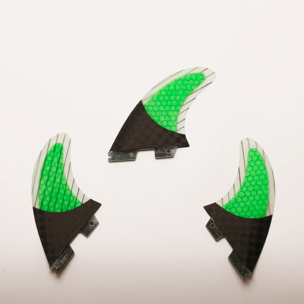 Новый углеродное волокно соты fcs II плавники зеленый доски для серфинга quilhas surf