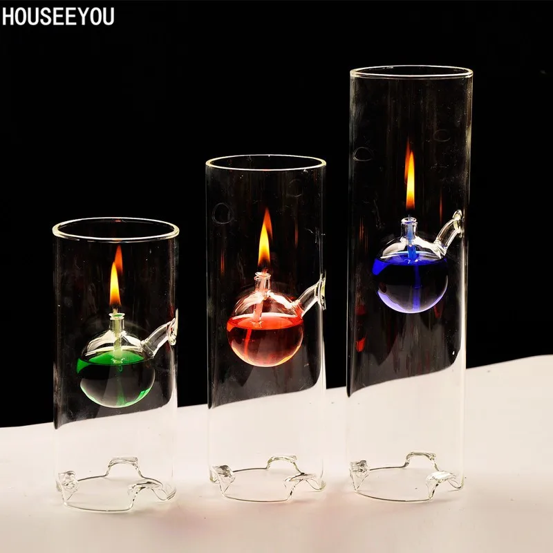 Креативный подсвечник прозрачные стеклянные подсвечники масляные свечи