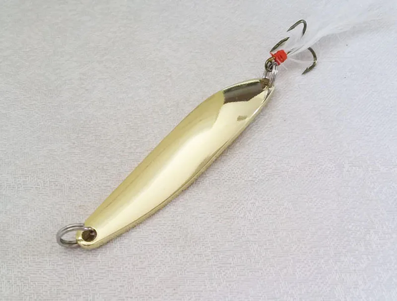 Willowleaf Fishing Spoon 5g/7g/10g/13g Silver and Gold color with Further hook fishing lure China | Спорт и развлечения
