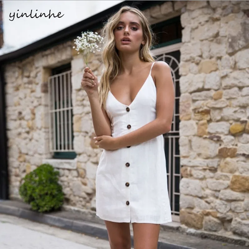 Yinlinhe 2018 красный Глубокий V шеи сексуальное платье Для женщин спинки повязку