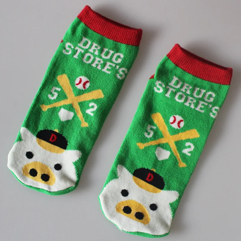 Летние модные повседневные Вязаные Носки с рисунком животных поросенка кролика