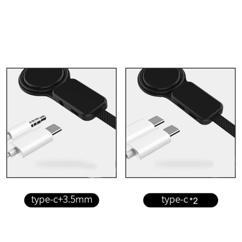 Type-C 3.5mm Тип-c OTG двойной адаптер и кольцо держатель USAMS 3,5 мм аудио зарядное устройство Регулируемый держатель телефона Быстрая зарядка для тип-c Android адаптер - Цвет: Type-C 3.5mm