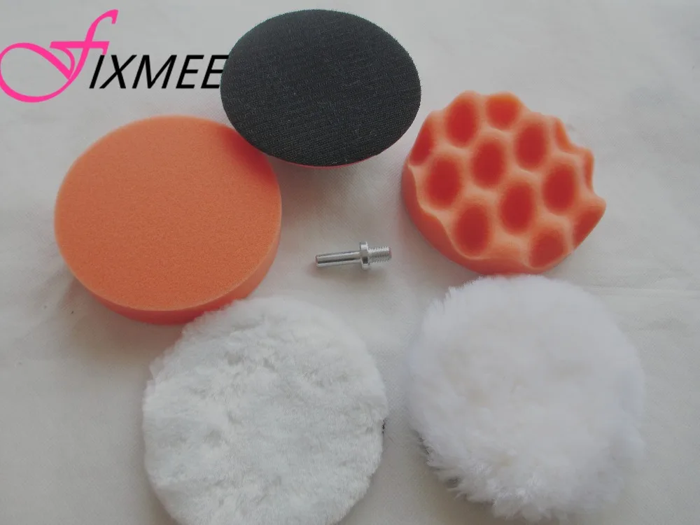 Набор насадок для полировки и буферной насадки Fixmee 5 шт. 4 дюйма + адаптер дрели M10