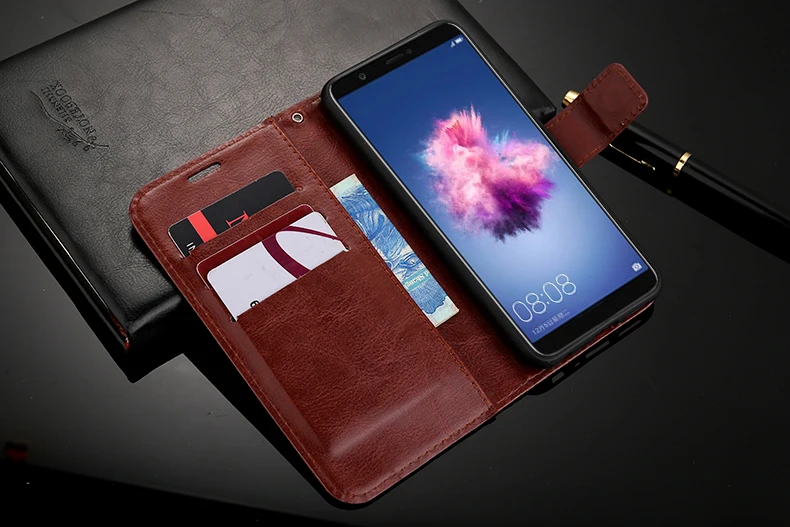 Чехлы для Lenovo K5 Note 2018 Премиум кожаный чехол-бумажник с боковой откидной крышкой
