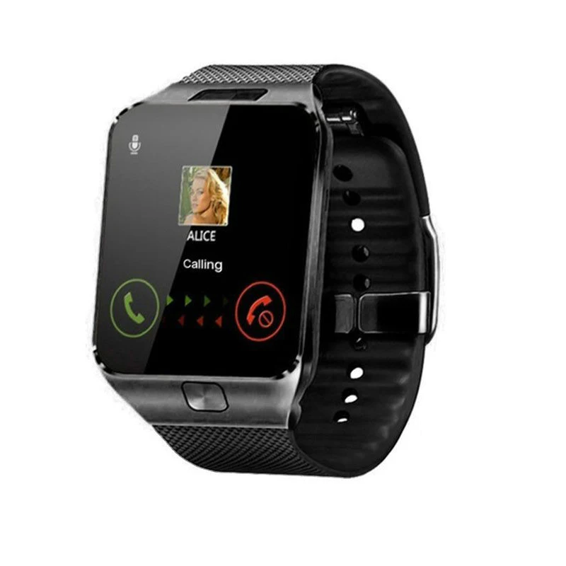 Черный Bluetooth Новые смарт-часы DZ09 Smartwatch TF SIM Камера мужские и женские спортивные наручные часы для samsung huawei Xiaomi Android Phone - Цвет: Черный
