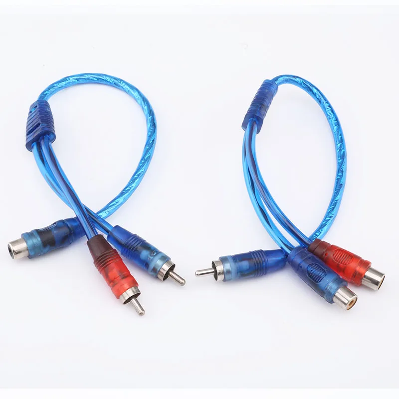 

2017 New RCA Phono Y Splitter Lead Adapter Cable 1 Male To 2 Female Connector Car Audio 1M2F 1F2M male to female 1PCS
