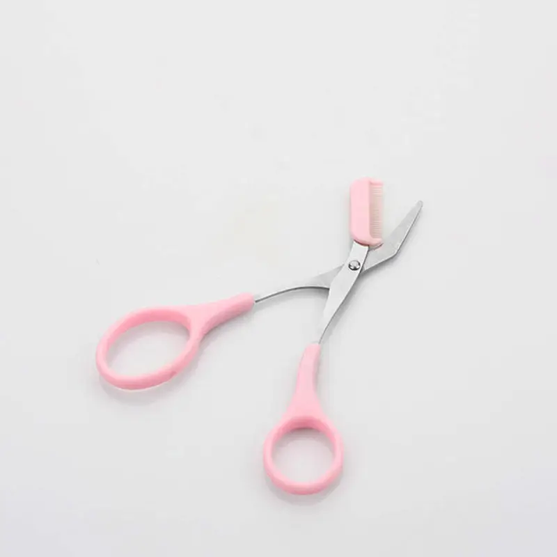 Женский розовый триммер для бровей гребень филировки ресниц расческа бритья