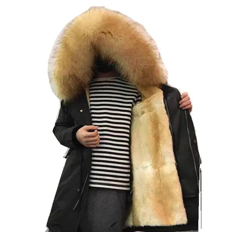 Новые зимние пальто с мехом для влюбленных, мужчина Ni преодолеть кожа мех лайнер кожаная куртка пальто преодоления пальто