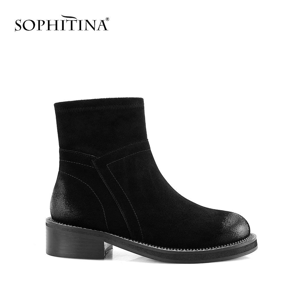 SOPHITINA/Ботинки женские на осень и зиму. Повседневные ботинки из натуральной кожи