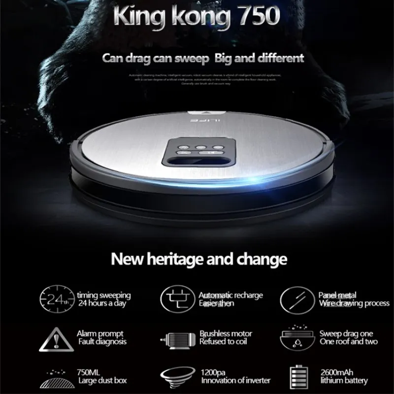 Оригинальный X750 робот пылесос Self-заряд Smart планируется мокрой и сухой уборки для