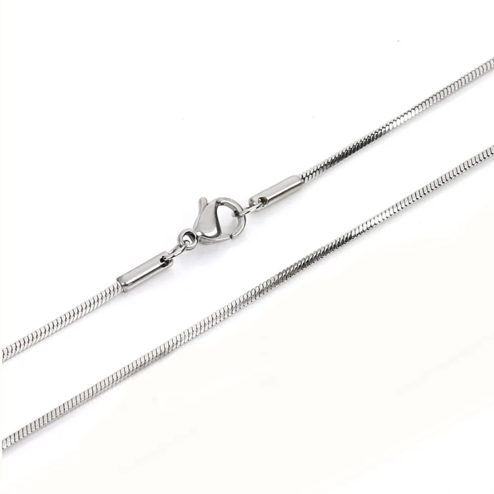 5 шт./лот ожерелье из нержавеющей стали цепи Серебряный тон змеиная цепочка