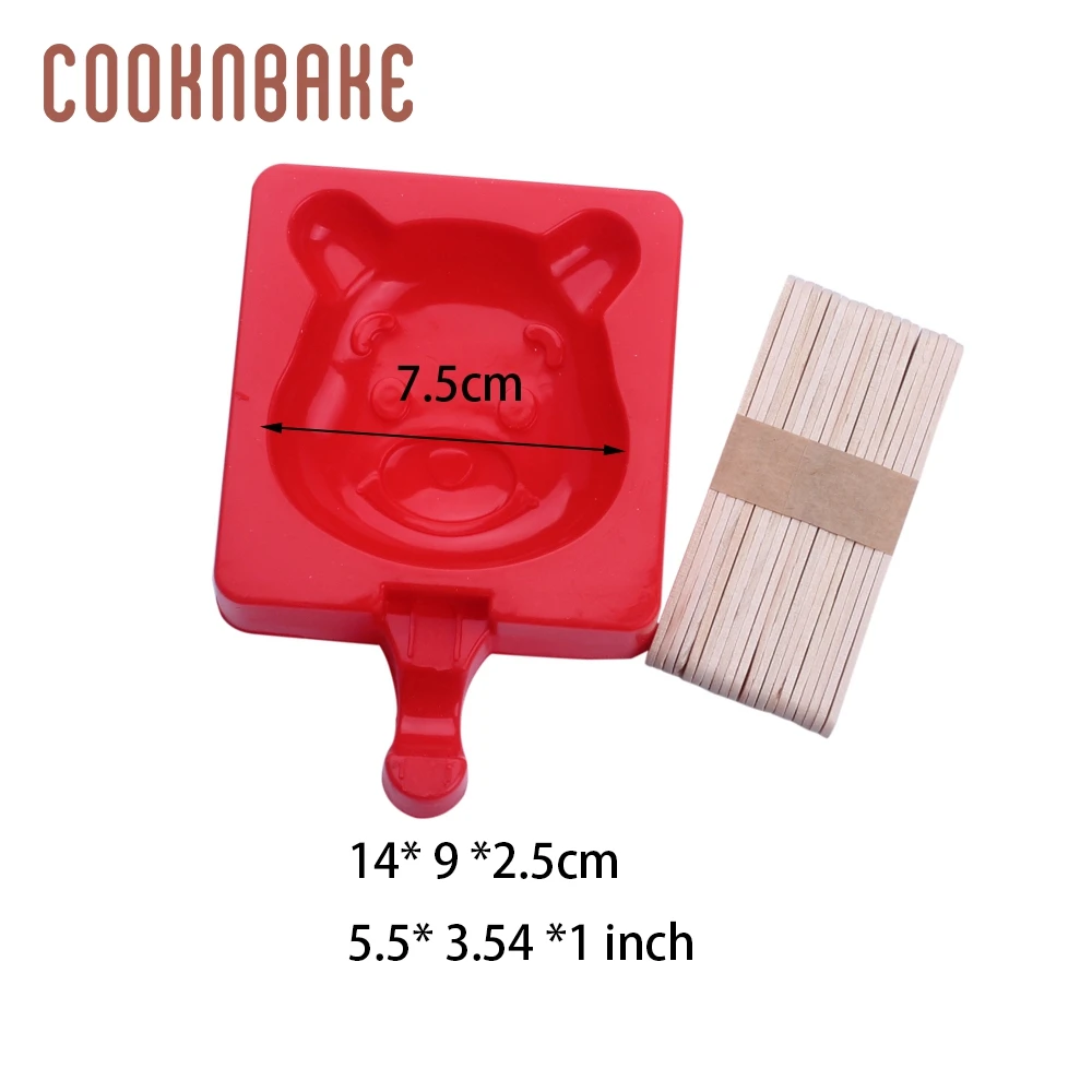 CDY-268 COOKNBAKE силиконовая форма для мороженого сердце силиконовый кубик для Льда Морозильник инструмент для мороженого лапа форма для украшения тортов с палкой - Цвет: CDY-268