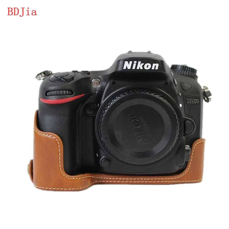 Сумка для камеры чехол Nikon D7200 D7100 из искусственной кожи наполовину корпус крышка