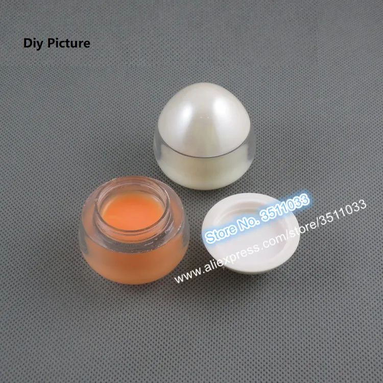 Пустой жемчужный белый бальзам для губ овальной формы 15 г контейнер прозрачная