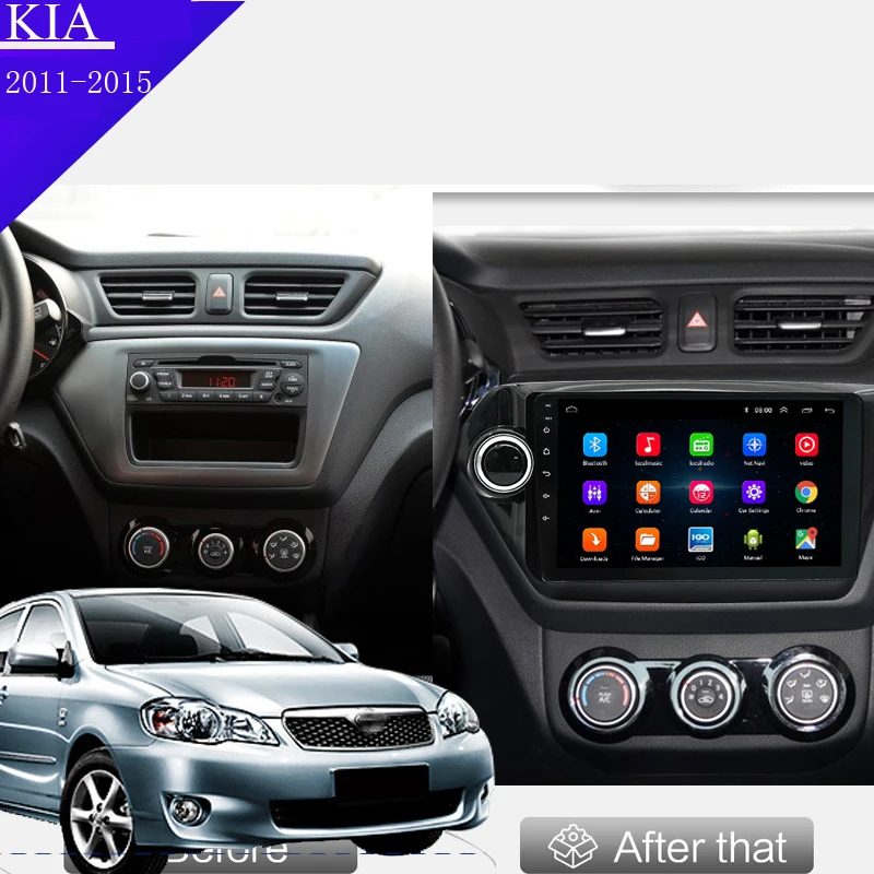 2 din Android 9 0 проигрыватель навигации для KIA Rio 3 2011 2016 без DVD автомобильное радио и gps с