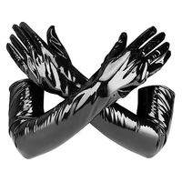 58cm long sexy gloves for woman pvc leather gloves nightclub bar punk dance costume cosplay latex gloves porno sex toys outfit