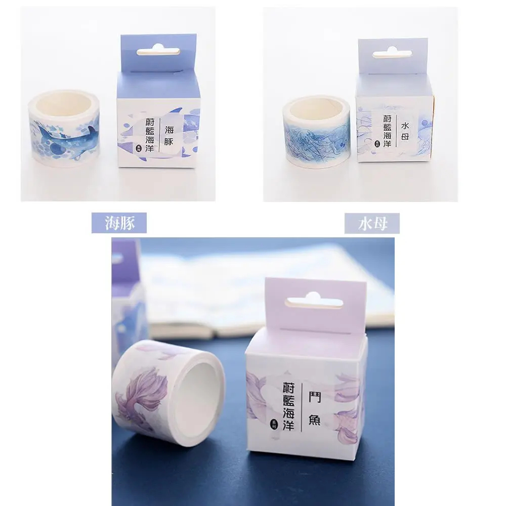 30mm*5m sky-blue marine series masking washi tape 10 styles available decoration sticker school Office stationery Supplies | Канцтовары