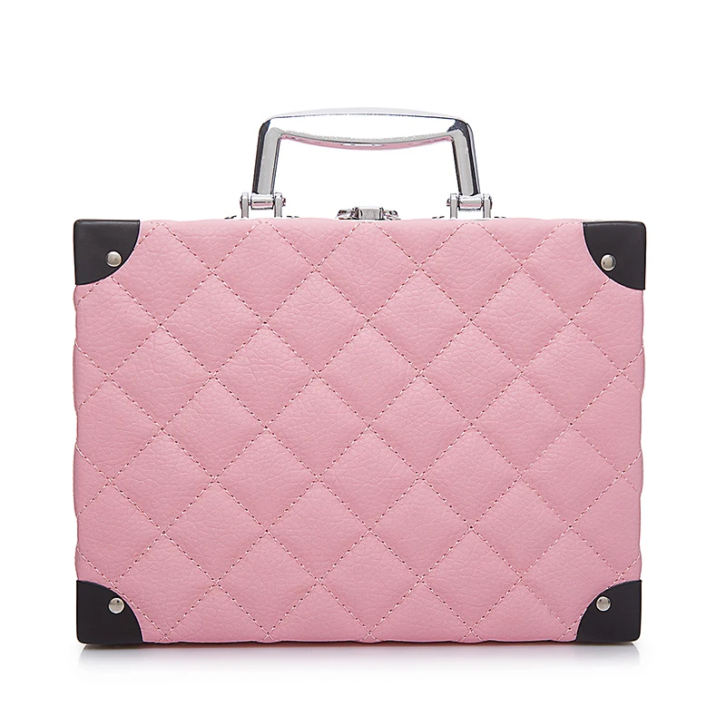 Розовый portable large-capacity cosmetic case cosmetic storage bag waterproof travel portable professional multi-layer cosmetic bag - Цвет: Розовый
