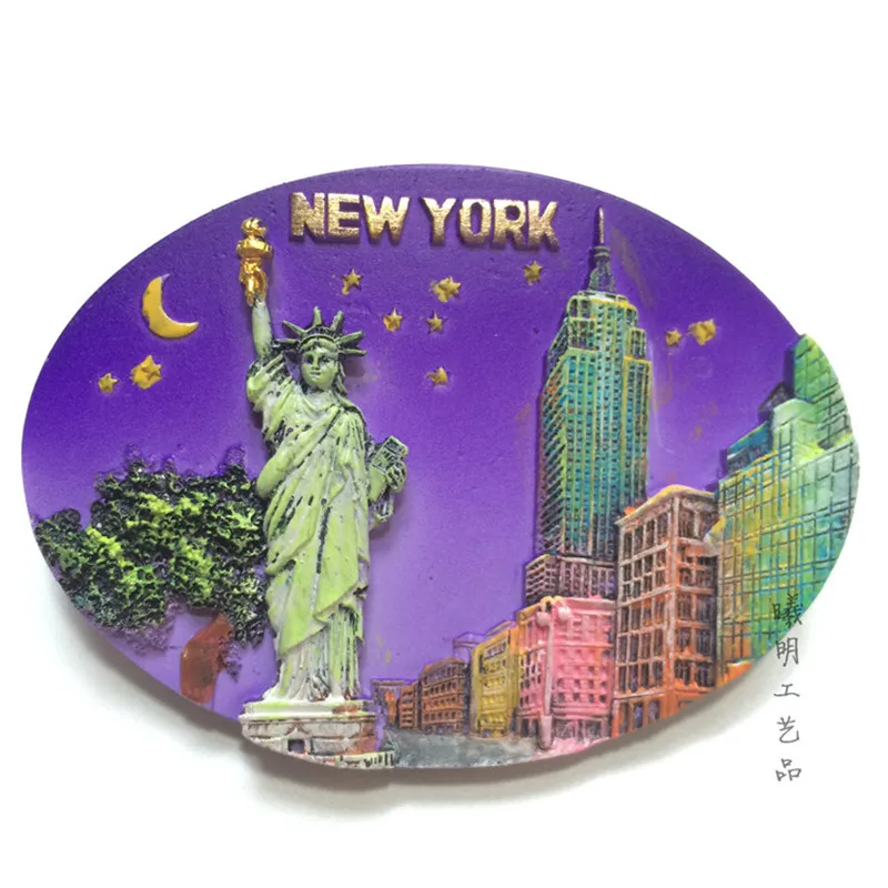 Нью-Йорк Лос-Анджелес магниты на холодильник США туристический сувенир 3D ручной