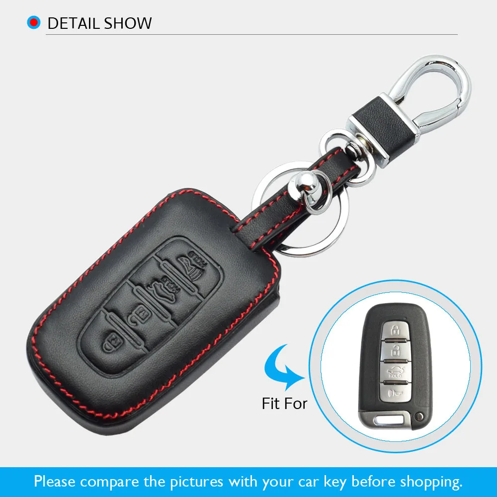 Чехол для ключей из натуральной кожи для Kia K5 Sportage Sorento Forte Shuma Borrego, 4 кнопки, умный пульт дистанционного управления, брелок, защитная сумка