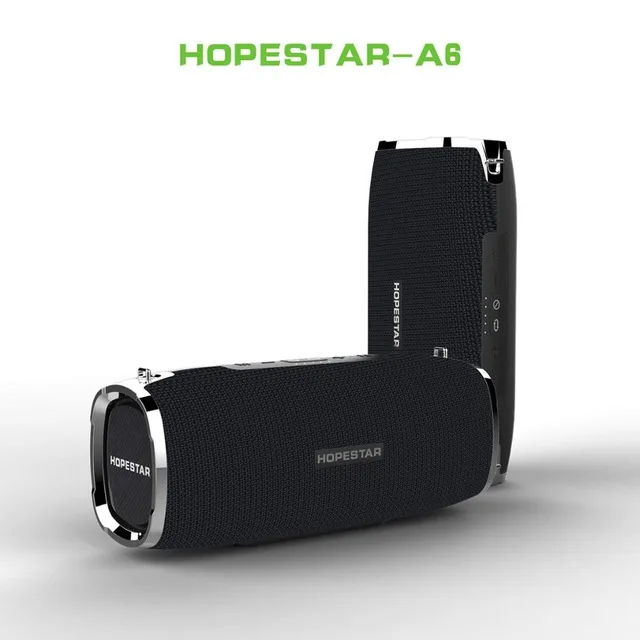 EStgoSZ HOPESTAR A6 Bluetooth динамик Портативный беспроводной громкоговоритель звуковая система 3D стерео Открытый водонепроницаемый большой внешний аккумулятор 35 Вт - Цвет: Черный