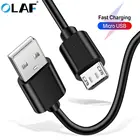 USB-кабель Olaf, кабель Micro USB для быстрой зарядки и синхронизации данных для Samsung, Xiaomi, Huawei, LG, HTC, 1 м2 м3 м