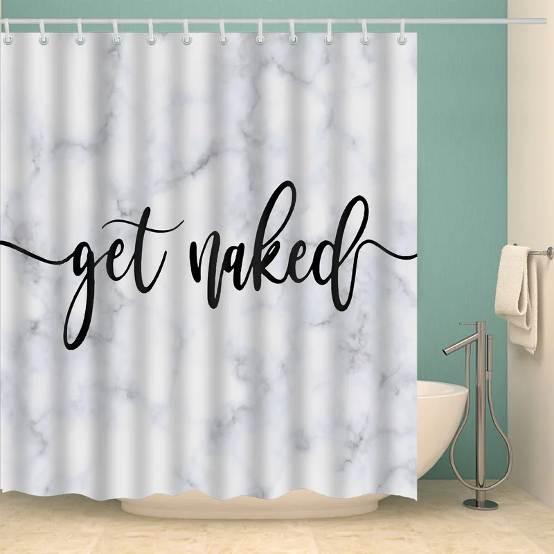 

Motivating text castle shower curtain fabric eco friendly produtos bathroom curtains drop shipping