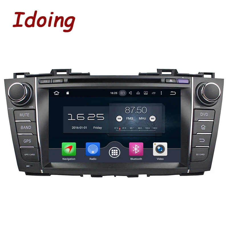 Idoing 2Din Android8.0/7.1 рулевого колеса автомобиля dvd мультимедийный плеер Fit Mazda5 GPS