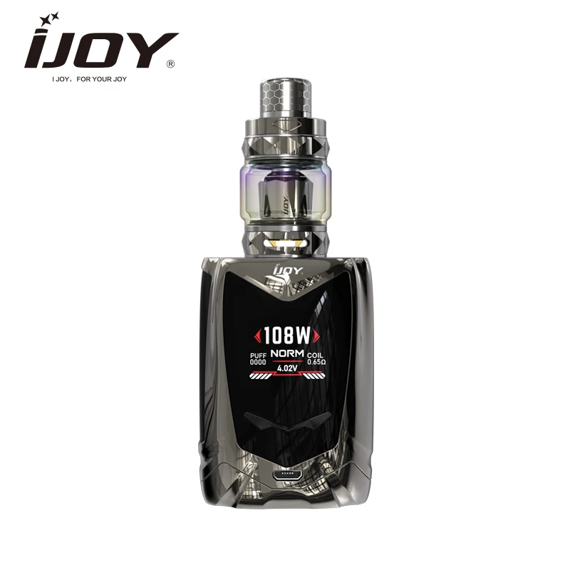 Оригинальный IJOY Мститель детский голосовой контроль TC 108 W комплект с Алмазный