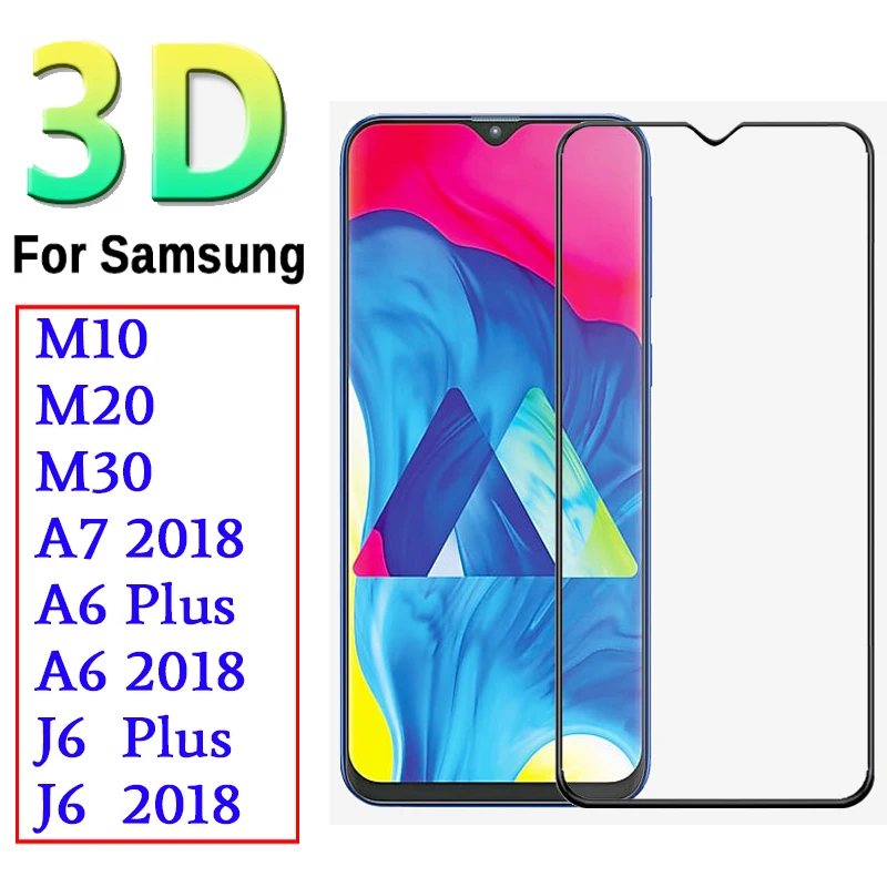 

Защитное 3d-стекло, закаленное стекло для Samsung M20 A7 A6 J6 Plus 2018 M10 M30 A6 J6