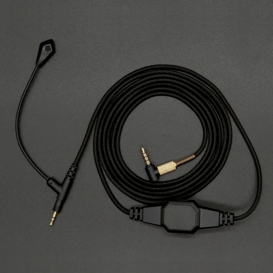 Black Сменный аудиокабель для наушников Sennheiser Momentum 2,0/On-Ear/Накладные наушники с регулируемым профессиональным игровым микрофоном - Цвет: Black