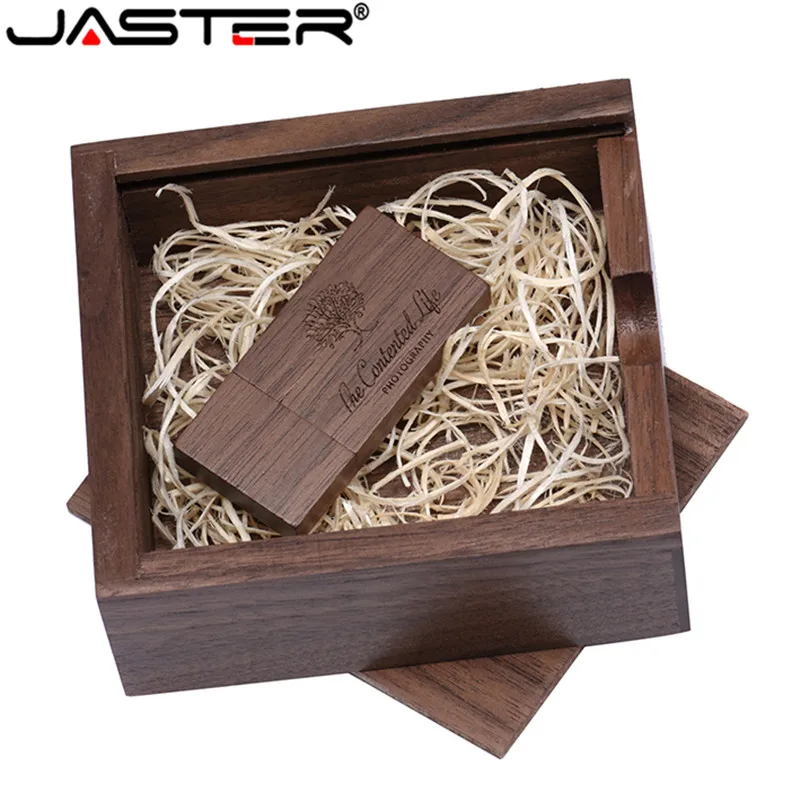 USB флеш накопитель JASTER деревянный 4 64 Гб с логотипом|USB флэш-накопители| |