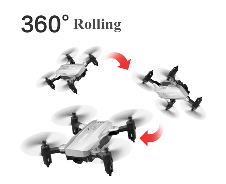 Мини WiFi FPV Радиоуправляемый Дрон умный селфи с камерой в реальном времени 1080P HD Авто парение 3D вращающаяся игрушка складной Квадрокоптер самолет
