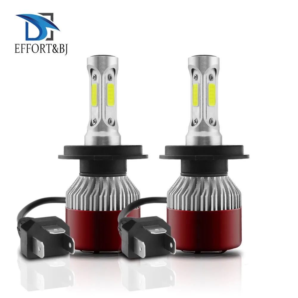 Автомобильная светодиодная фара T8R H4 144W 14400LM COB светодиодные чипы|Передние LED-фары