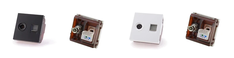 DIY PartsTV, Интернет, телефонные домкраты RJ45, RJ11 CAT5e, CAT3 розетка функциональная клавиша для модуля только белый/черный пластик